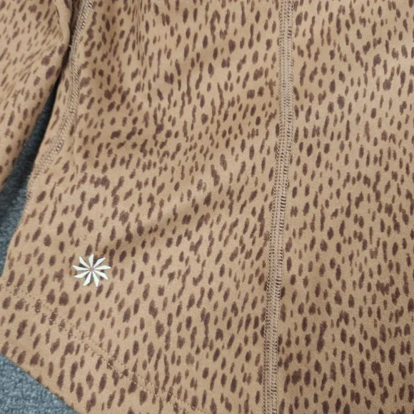 Athleta Salutation Jacket Leopard Print Zip Up Athletic‎ Top Women's Size L - Picture 7 of 11